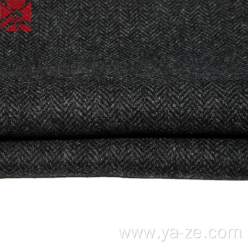 herringbone woven woolen wool fabric for overcoat